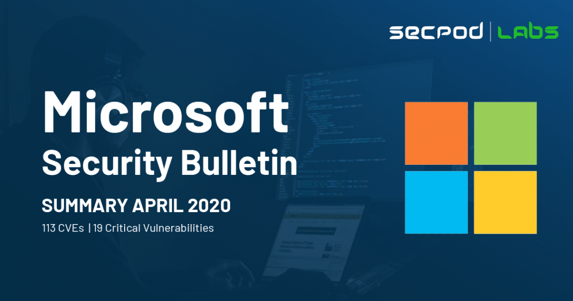 Patch Tuesday Microsoft Security Bulletin April 2020.