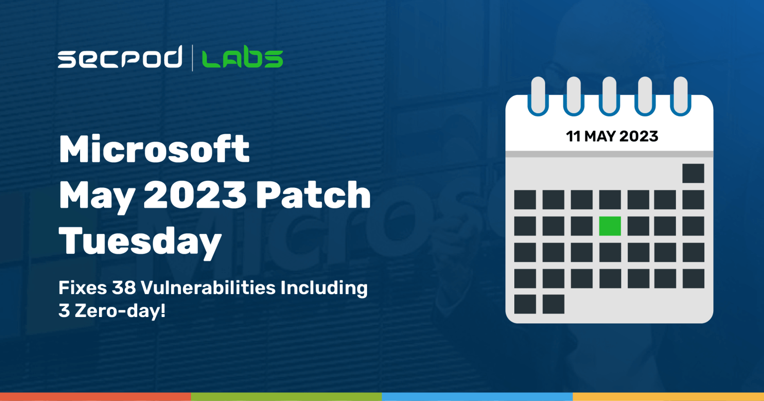 Microsoft May 2023 Patch Tuesday Fixes 38 Flaws with 3 Zeroday!