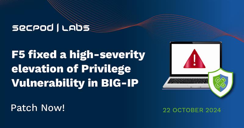 Read more about the article F5 fixed a high-severity elevation of privilege vulnerability in BIG-IP