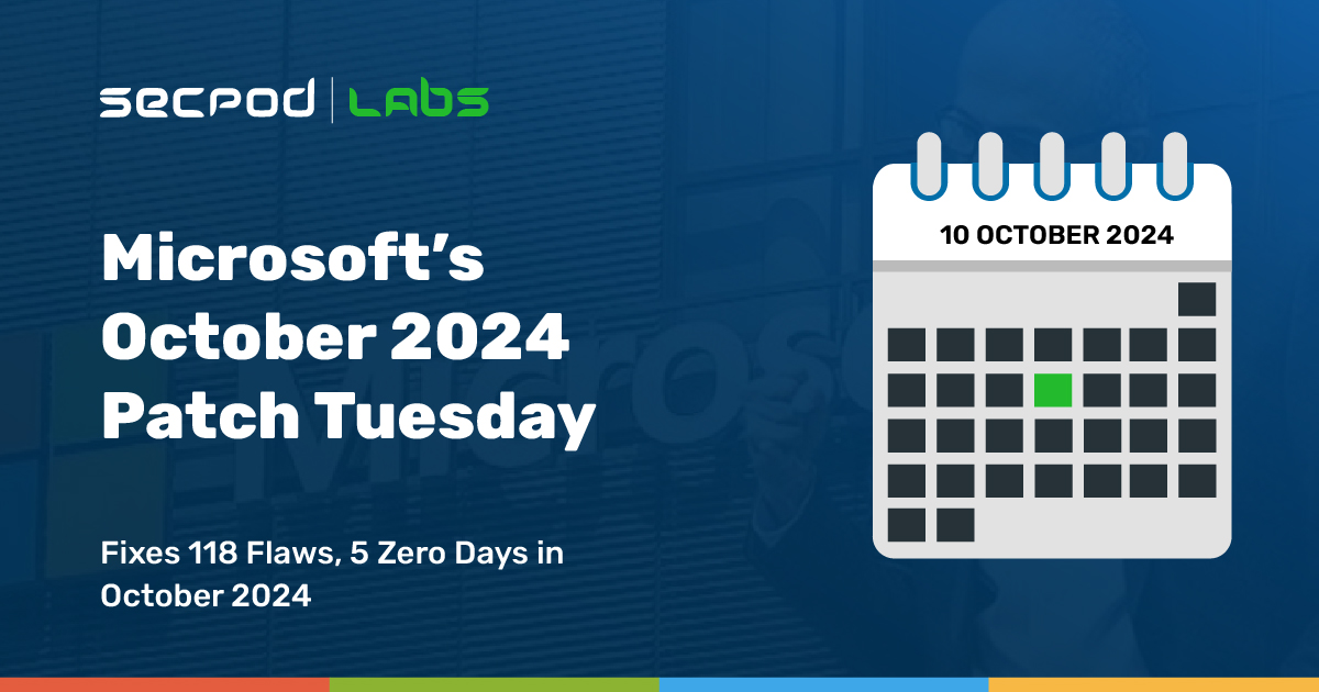 Read more about the article Microsoft Fixes 118 Flaws, 5 Zero Days in October 2024 Patch Tuesday