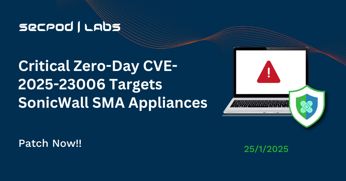 You are currently viewing Urgent: Patch Now! Critical Zero-Day CVE-2025-23006 Targets SonicWall SMA Appliances