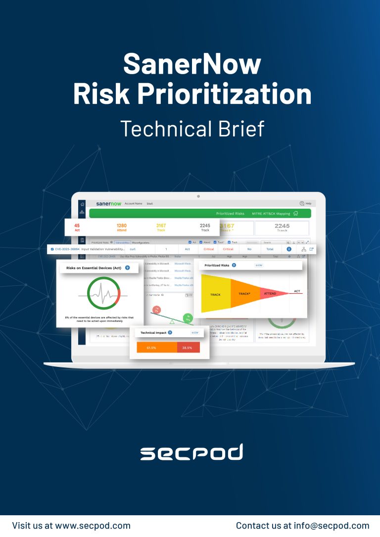 SanerNow Risk Prioritization Technical Brief